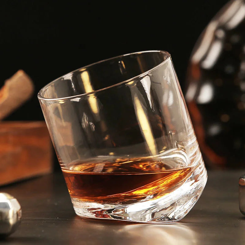 Whiskey glass Tower Of Pisa Inclined Bottom Wine Rock Glass For Bar NMD Brandy Snifer Chivas Whisky Drinking Cup Verre a Vin