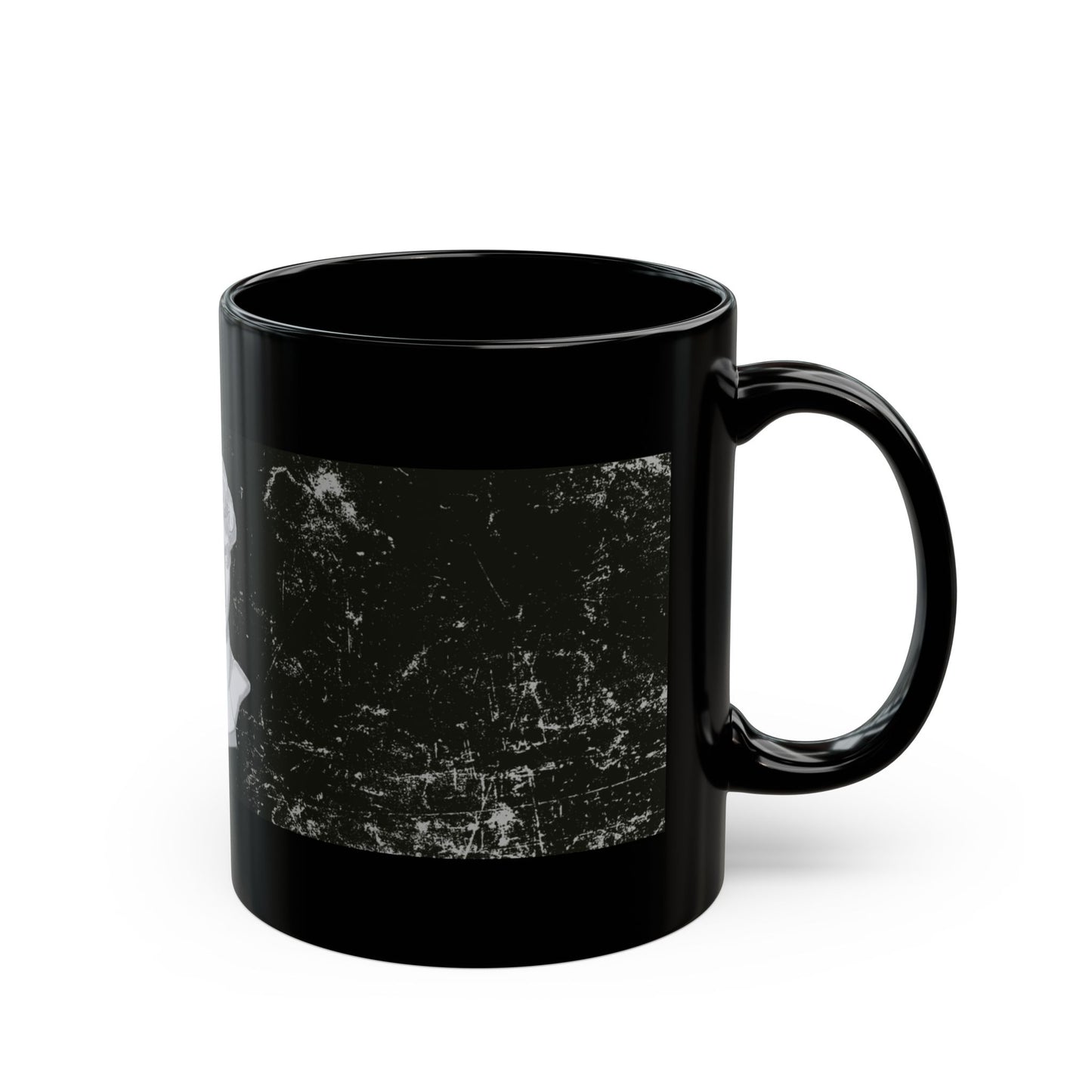 Artistic Black Mug with Bust Design, Gift for Art Lovers, Unique Ceramic Cup, Kitchen Decor, Mug for Coffee or Tea