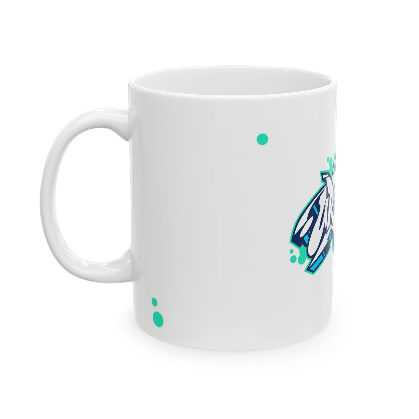 Urban Graffiti Ceramic Mug - Unique Coffee Cup, Gift for Street Art Lovers, Hip Hop Decor, Custom Drinkware, Modern Home Accessory