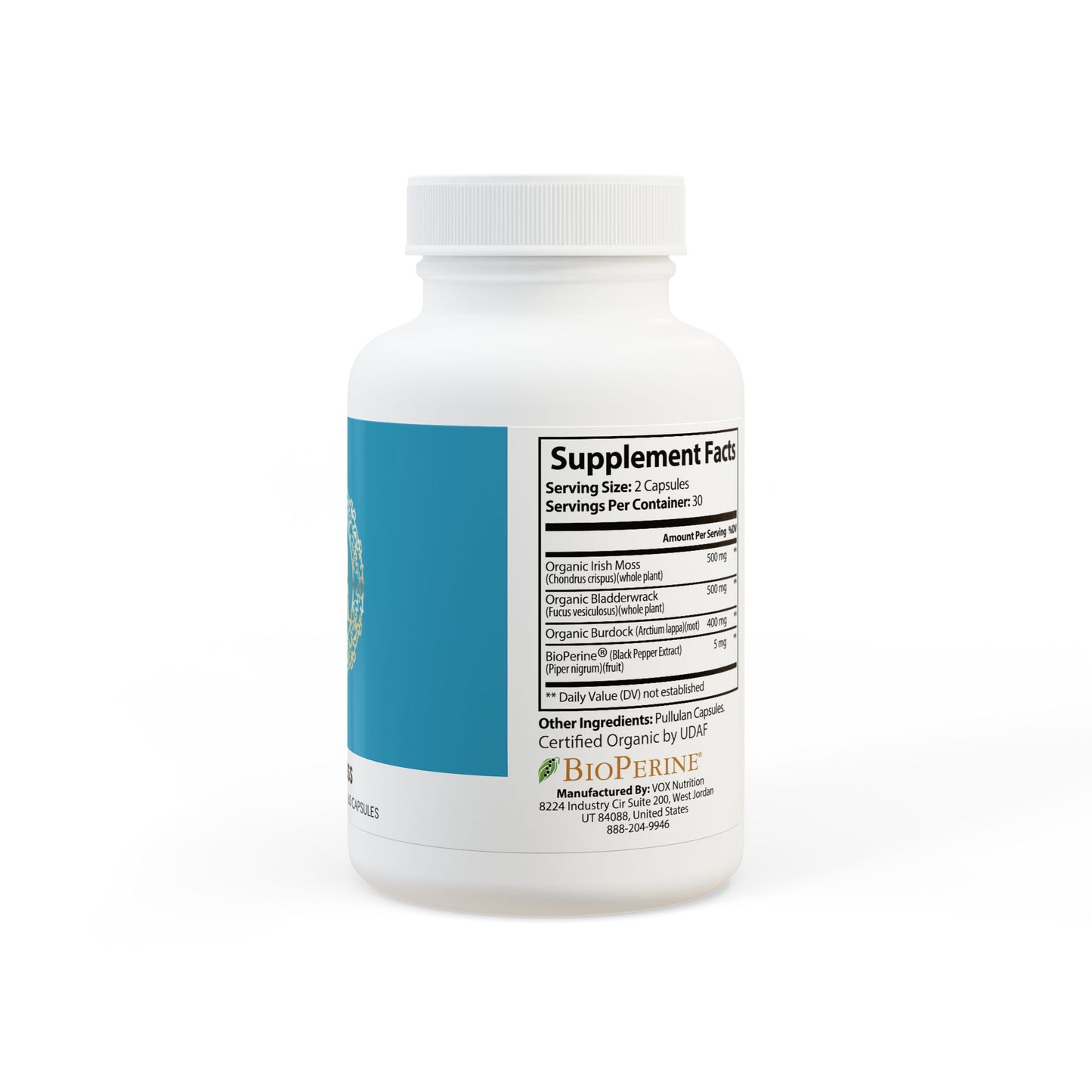 Organic Irish Sea Moss Supplement (VEGAN - 60 Capsules)