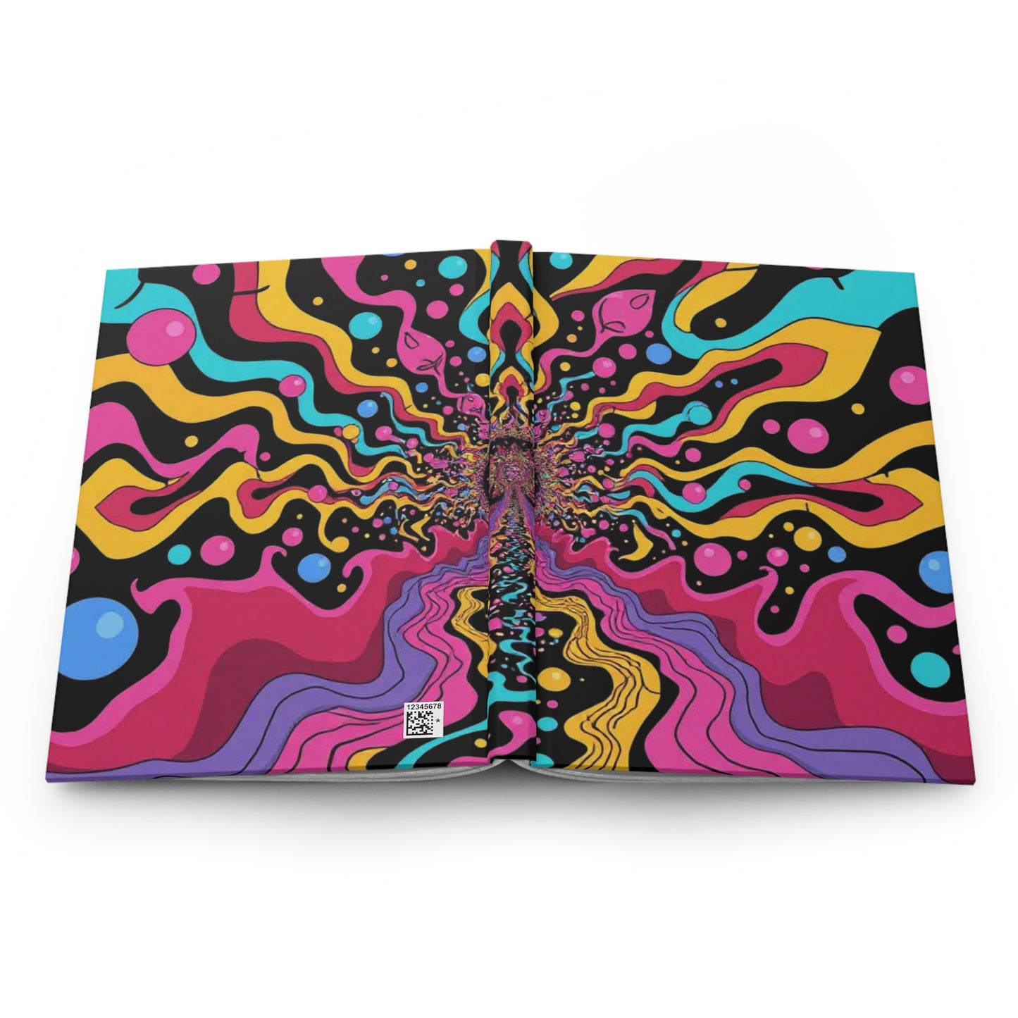 Colorful psychedelic design on a black background