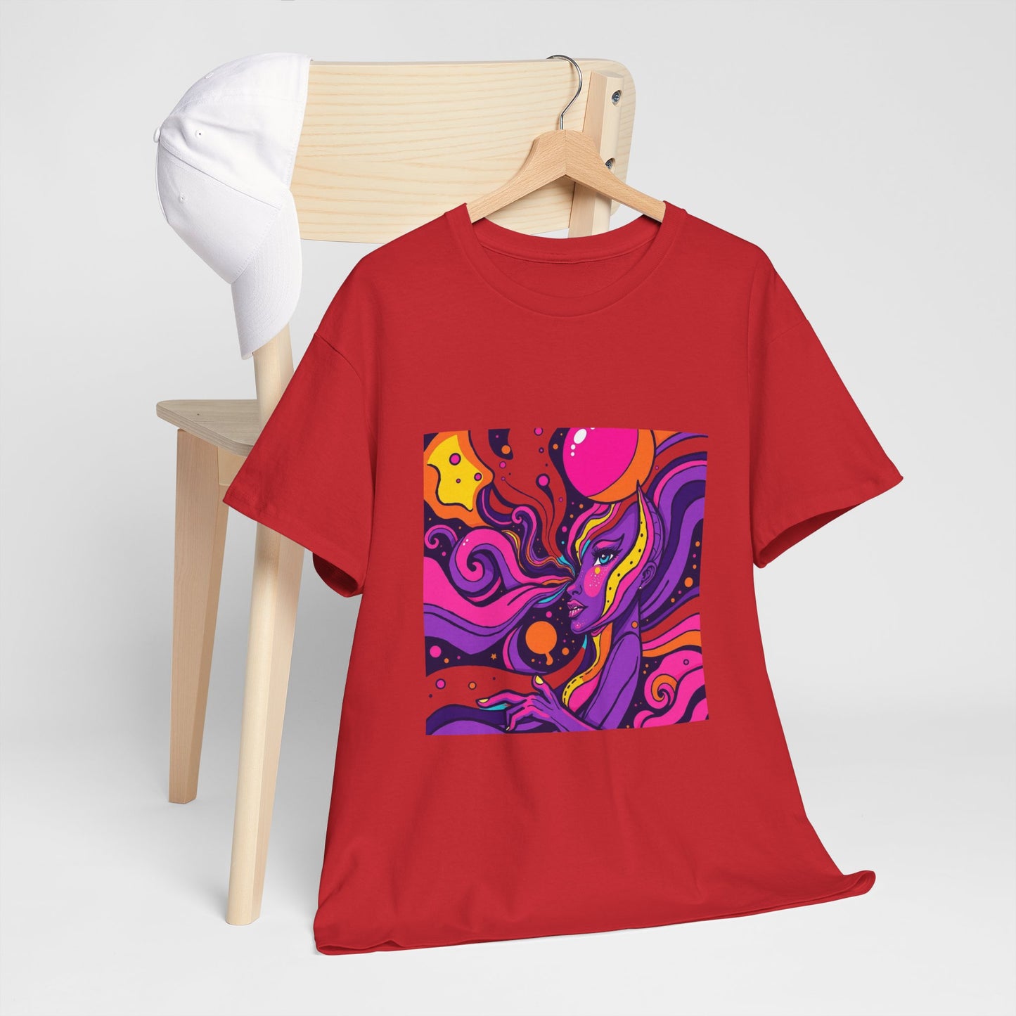 Vibrant Psychedelic Art Tee, Bohemian Graphic T-Shirt, Unisex Cotton Tee, Fashionable Casual Wear, Perfect Gift for Art Lovers