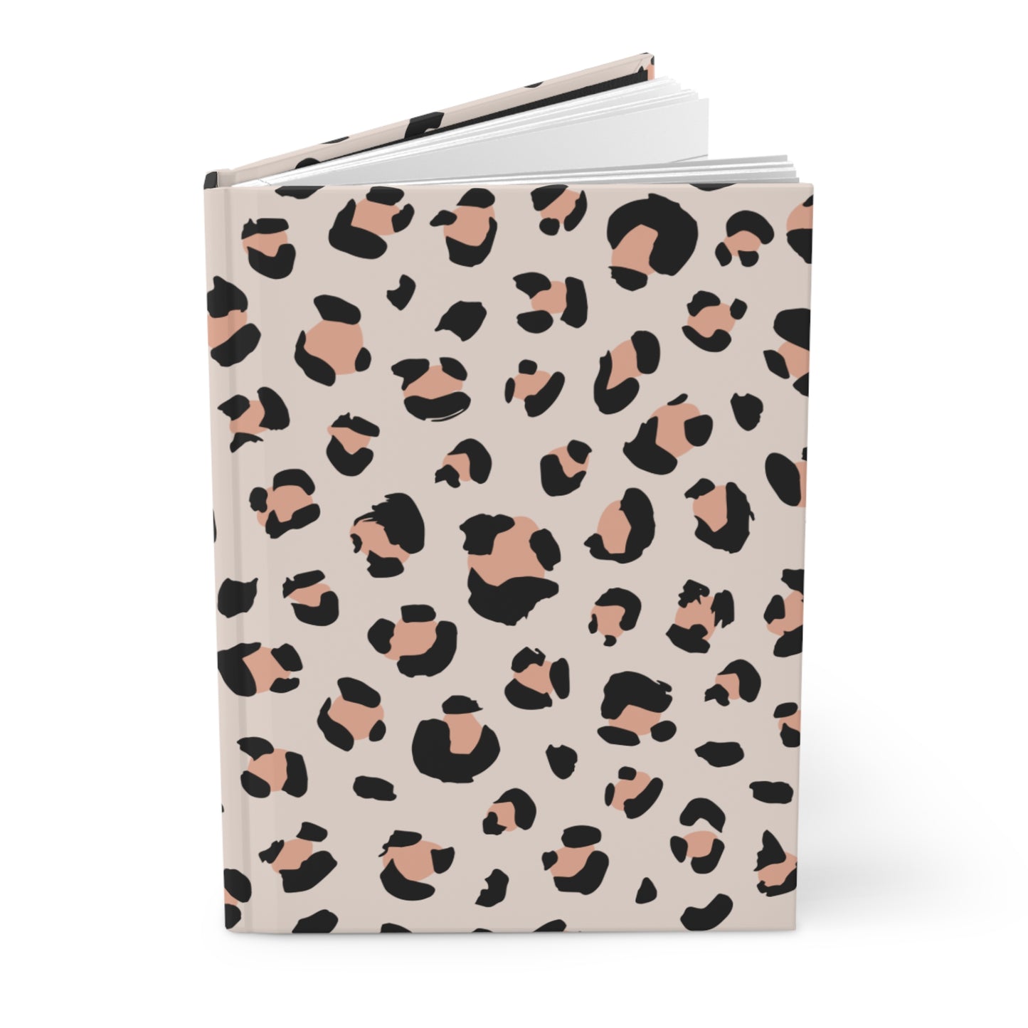 Leopard Print Hardcover Journal, Animal Print Diary, Stylish Notebook for Students, Great Gift for Writers, Trendy Journaling Companion