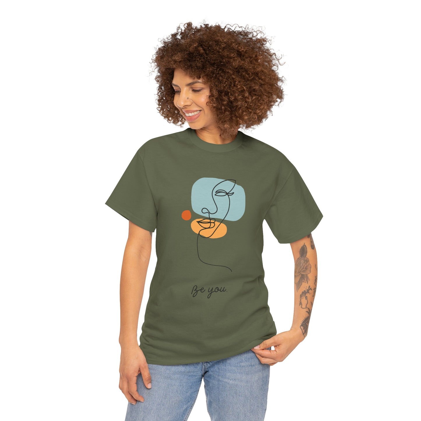 Minimalist Be You Tee, Unisex Cotton T-Shirt, Inspirational Graphic Tee, Gift for Friends, Casual Everyday Wear, Self-Love Apparel