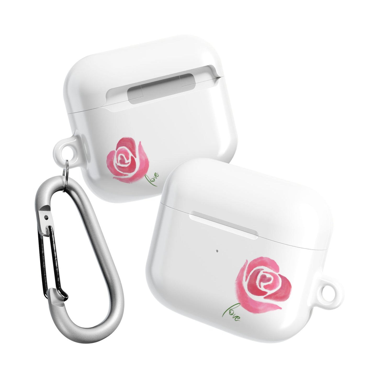Romantic Rose AirPod Case - Cute Floral Design, Gift for Her, Valentine's Day Present, Trendy Accessory, Love Theme