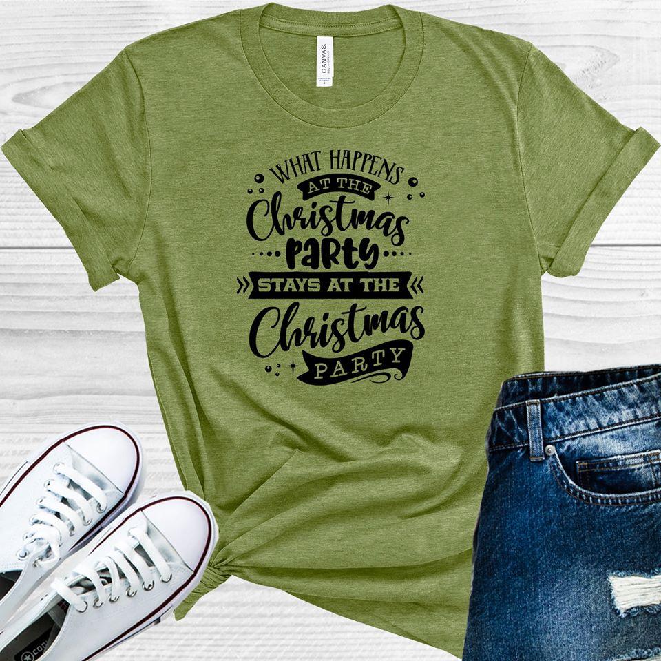 What Happens at the Christmas Party Stays at the Christmas Party Graphic Tee