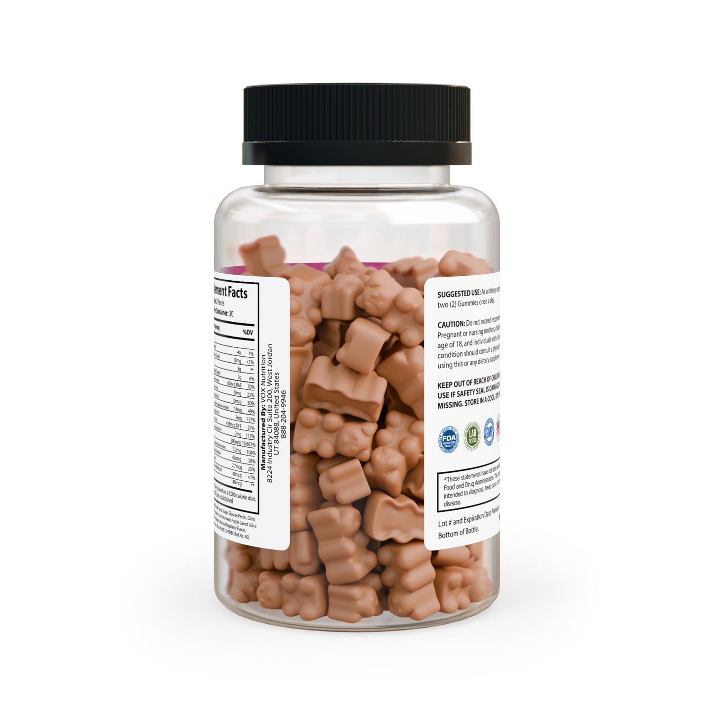 Purple Carrot NON GMO Very Berry Biotin Hair Vitamin Gummies (60 Gummies)