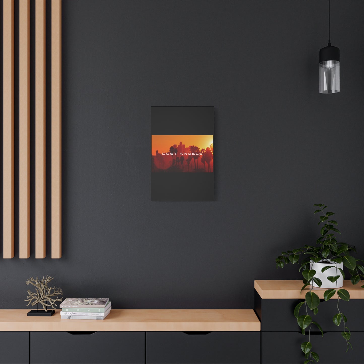 Lost Angels Wall Art Canvas | Sunset Cityscape Print, Home Decor, Gift for Art Lovers, Modern Living Room, California Vibe