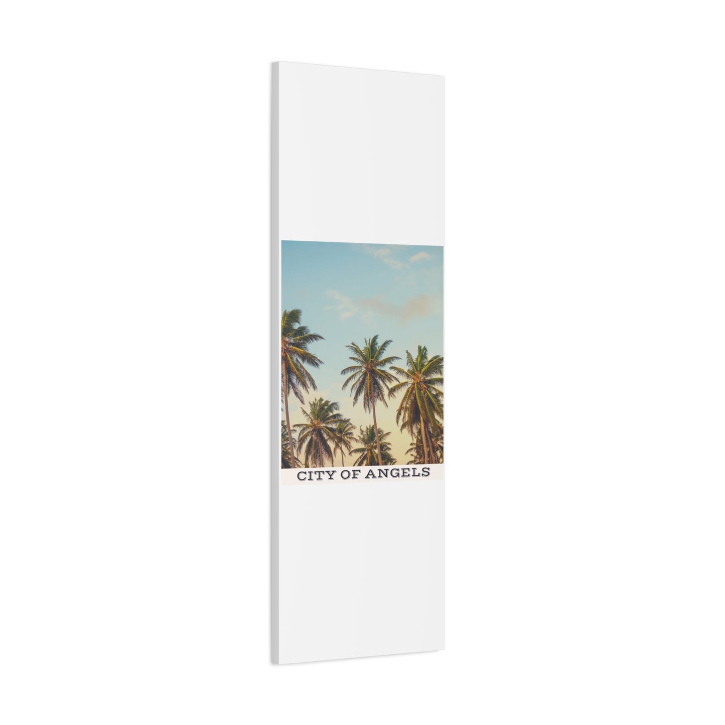 Tropical Palm Tree Canvas Print, City of Angeles Tropical Wall Art, Los Angeles Beach Decor, California Nature Photography, Home Decoration, Gift for Beach Lovers