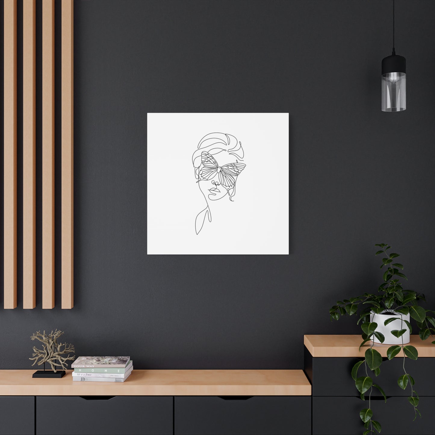 Minimalist Butterfly Canvas Art, Modern Home Decor, Gift for Nature Lovers, Wall Art for Women, Inspirational Wall Art