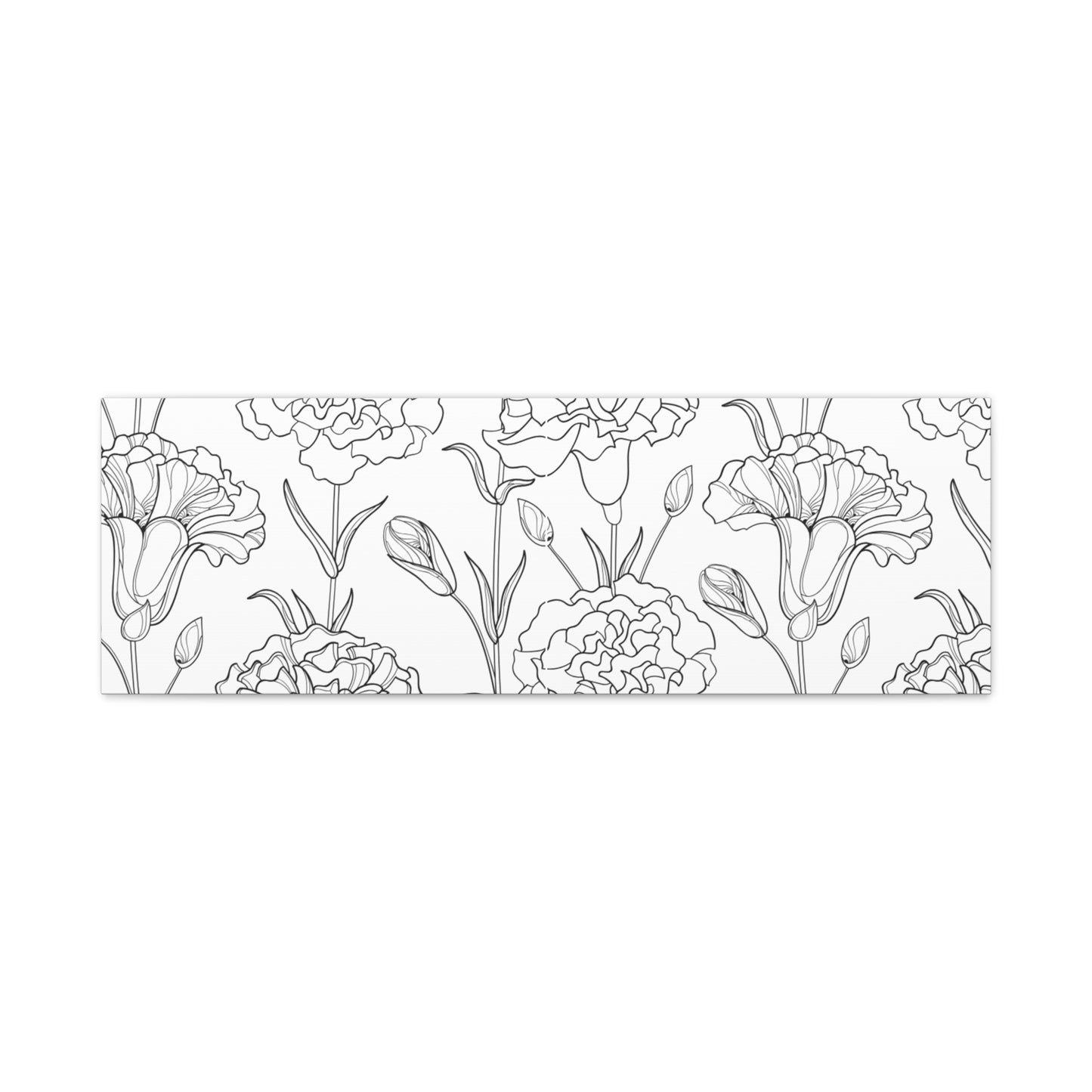 Floral Canvas Art, Stretched Wall Decor, Home Gift, Botanical Print, Modern Design, Matte Finish