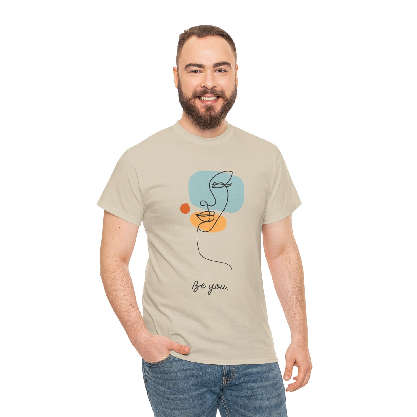 Minimalist Be You Tee, Unisex Cotton T-Shirt, Inspirational Graphic Tee, Gift for Friends, Casual Everyday Wear, Self-Love Apparel