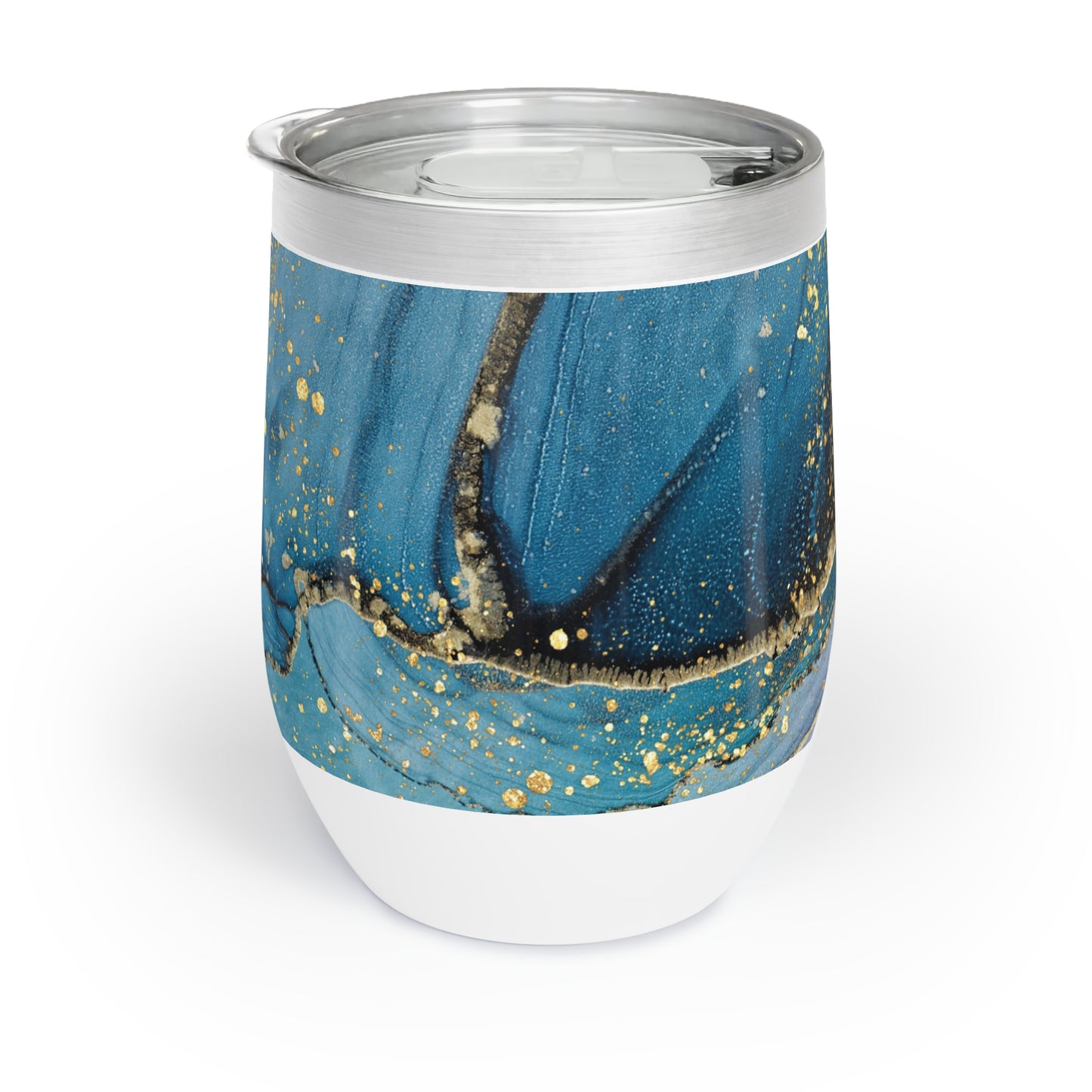 Artistic Wine Tumbler for Relaxed Gatherings, Chill Vibes, Wedding Gift, Outdoor Adventures, Elegant Drinkware
