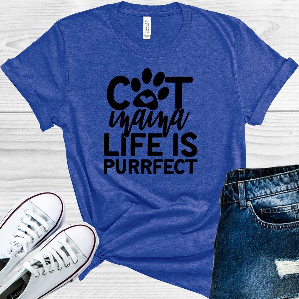 Cat Mama Life is Purrfect Graphic Tee