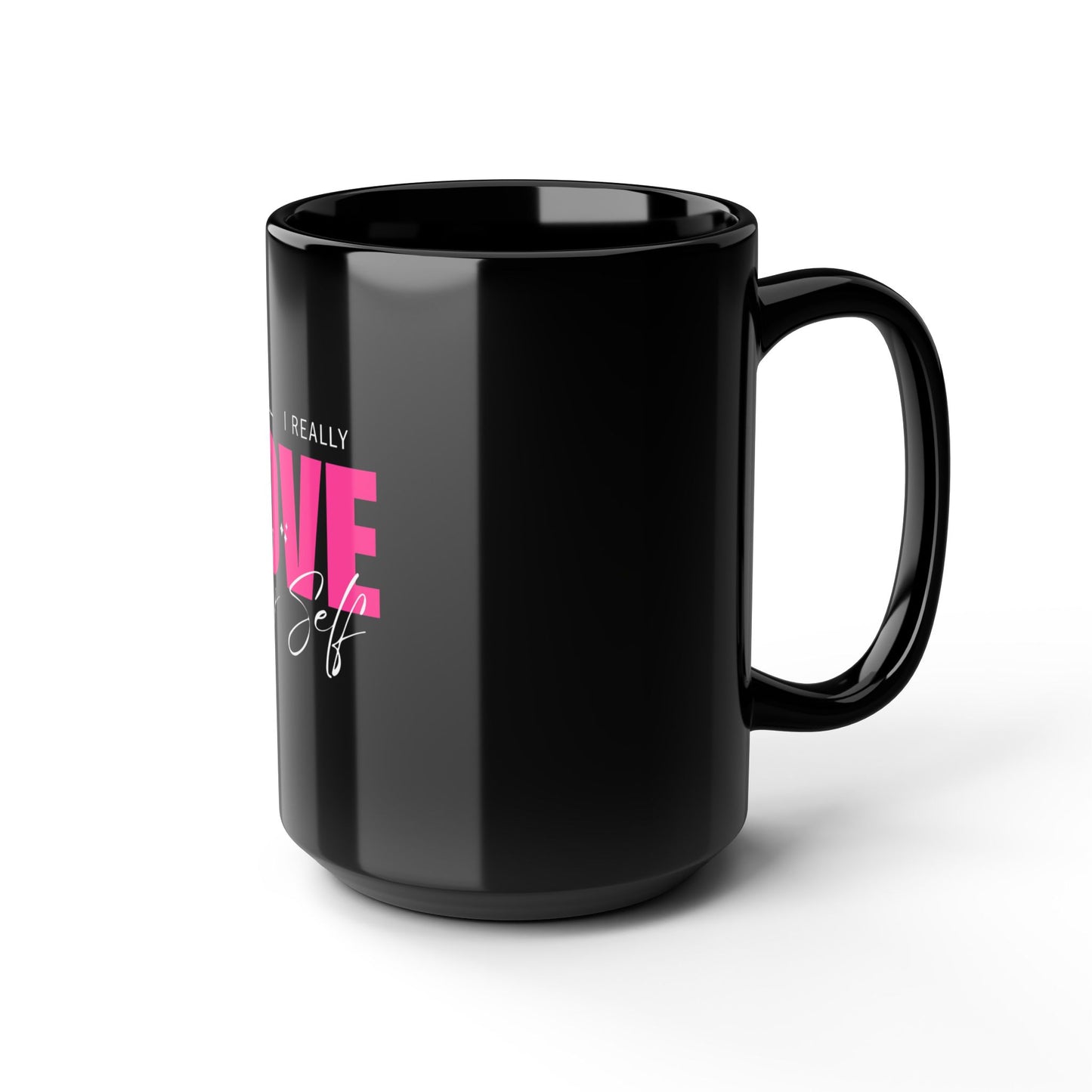 Self-Love Black Mug - Coffee Cup, Gift for Mom, Self-Care, Motivational, Daily Affirmation, Empowerment
