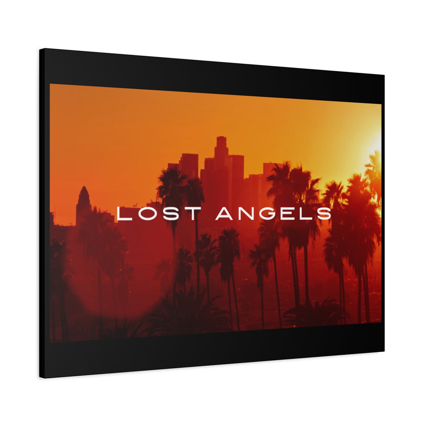 Lost Angels Wall Art Canvas | Sunset Cityscape Print, Home Decor, Gift for Art Lovers, Modern Living Room, California Vibe