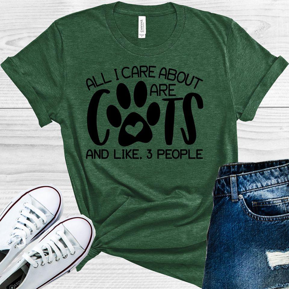 All I Care About are Cats and Like 3 People Graphic Tee