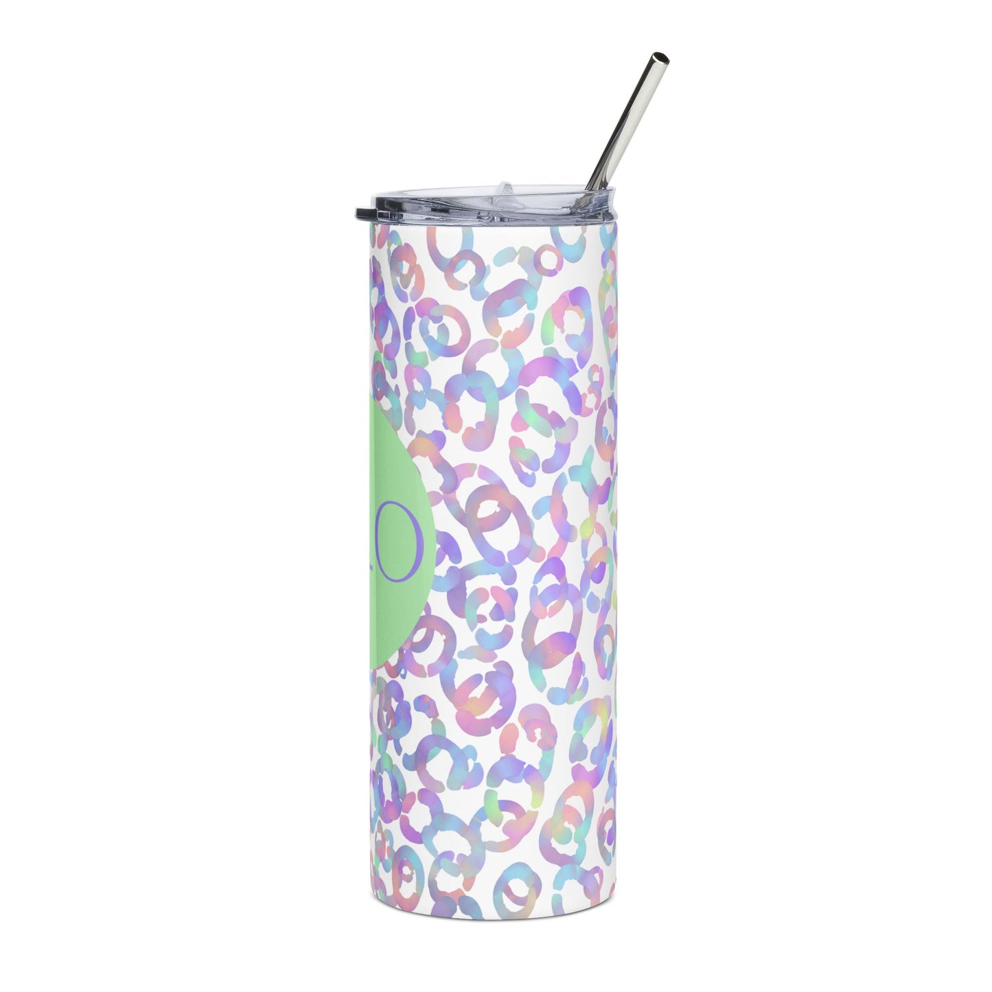 Custom Pastel Watercolor Stainless Steel Tumbler 20oz | Slim Travel Cup