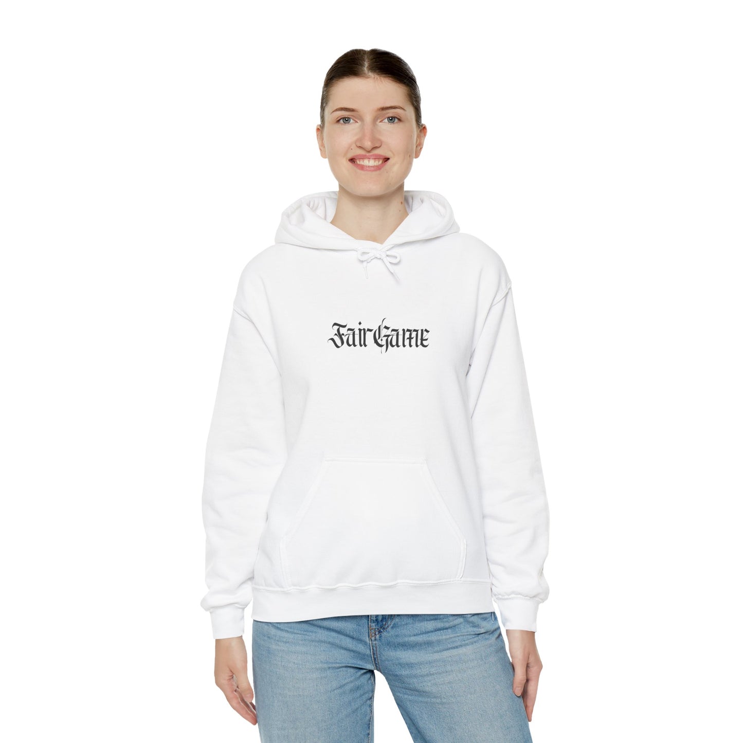 Fair Game Unisex Heavy Blend Hoodie, Cozy Sweatshirt, Casual Lounge Wear, Gift for Gamers, Comfortable Street Style