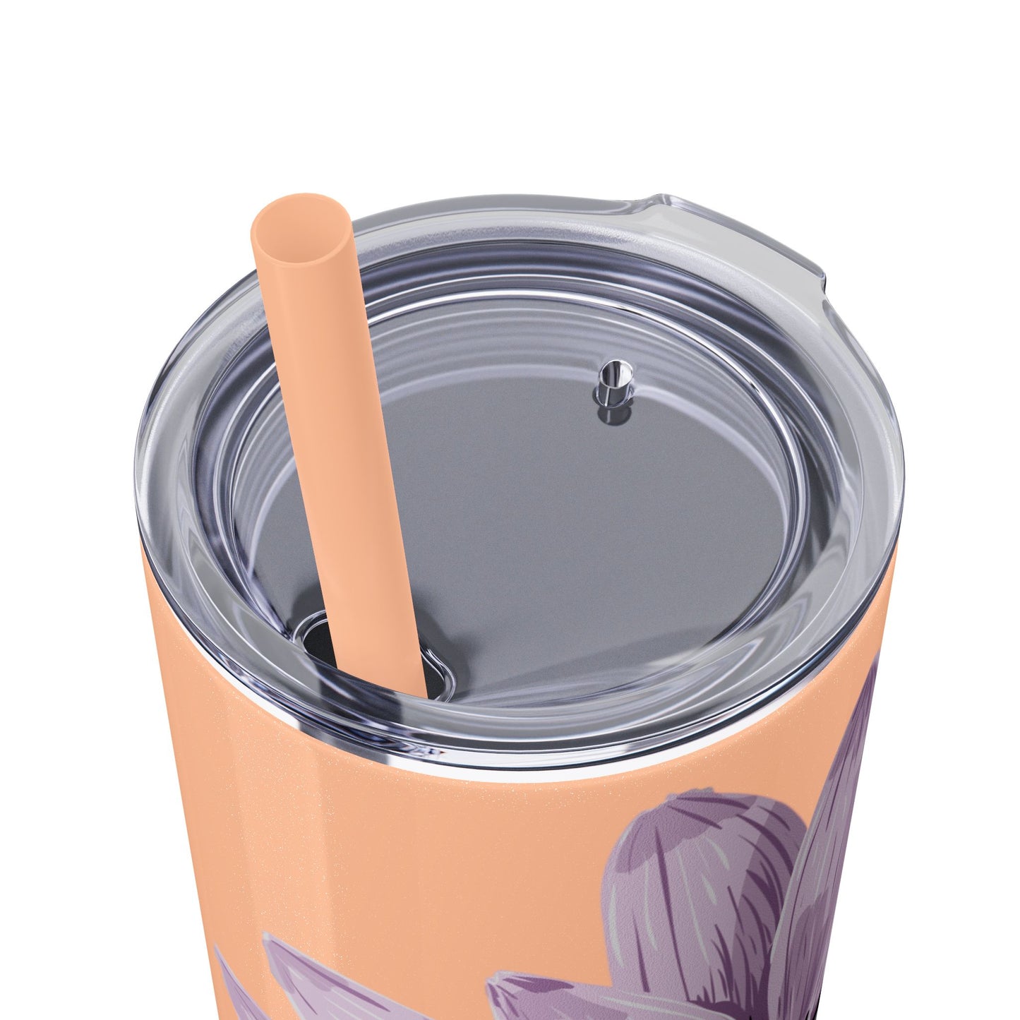 Floral Skinny Tumbler, 20oz - Stylish Drinkware for Home, Office, Gifts, Party Favors, Spring Decor