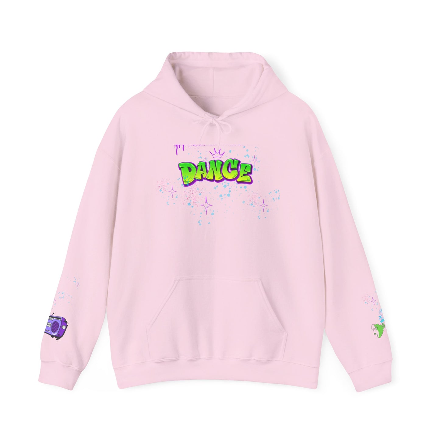 Colorful Dance Hoodie for Creative Spirits, Cozy Unisex Hooded Sweatshirt, Perfect for Parties, Dance Classes, Gifts