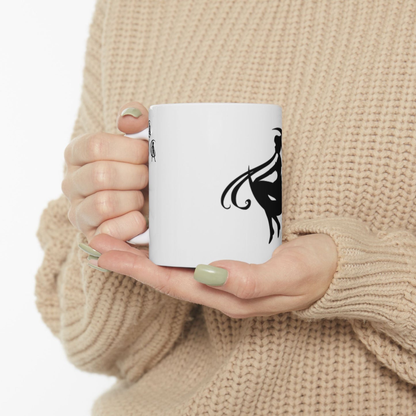 Elegant Fairy Silhouette Ceramic Mug | Enchanting Anime Coffee Cup, Magical Gift, Fantasy Lover, Home Decor, Birthday Present