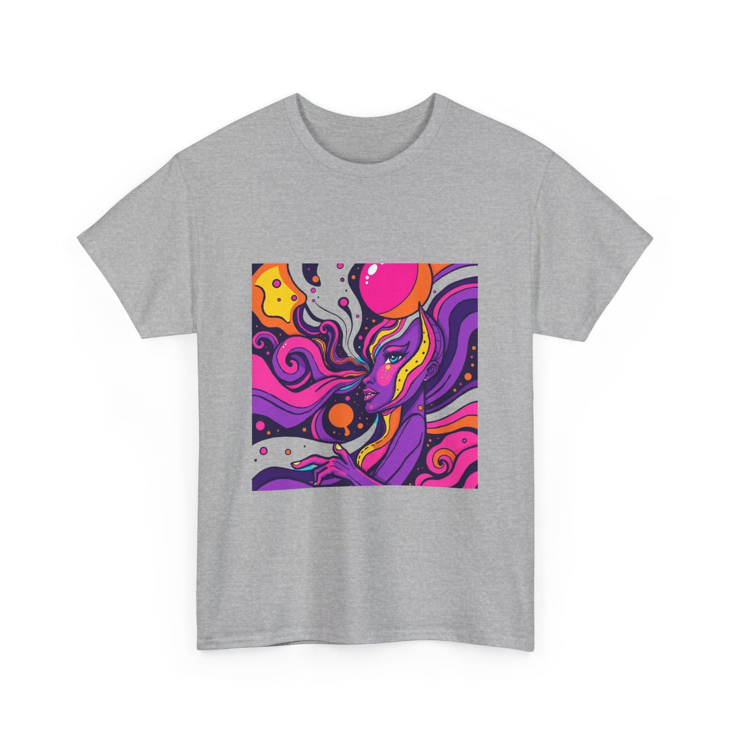 Vibrant Psychedelic Art Tee, Bohemian Graphic T-Shirt, Unisex Cotton Tee, Fashionable Casual Wear, Perfect Gift for Art Lovers