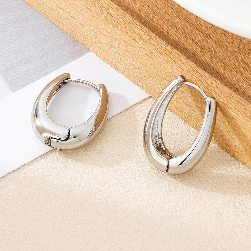 Minimalist Versatile Square Earrings, Fashion Commuter Ear Jewelry, Teardrop Hoop Earrings, Women Huggie Earrings, Vintage Costume Jewelry Wholesale