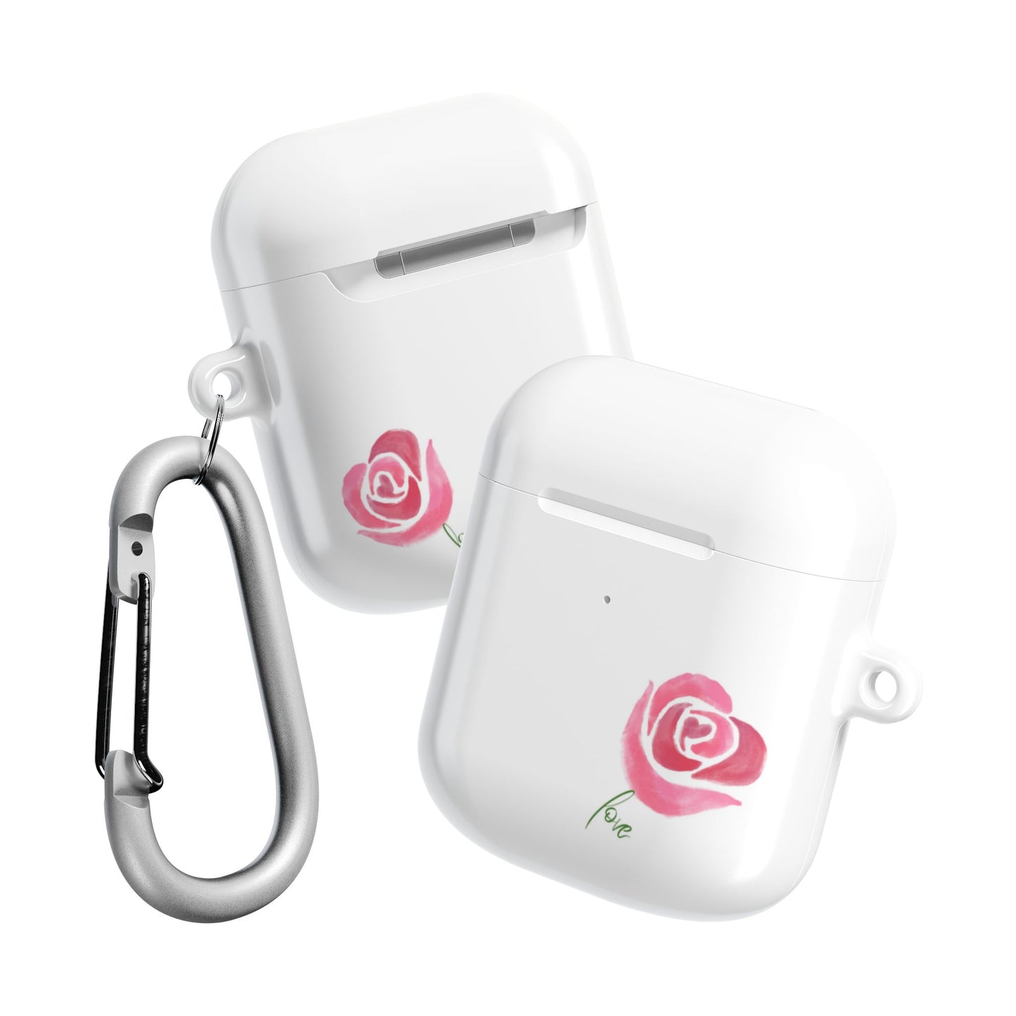 Romantic Rose AirPod Case - Cute Floral Design, Gift for Her, Valentine's Day Present, Trendy Accessory, Love Theme