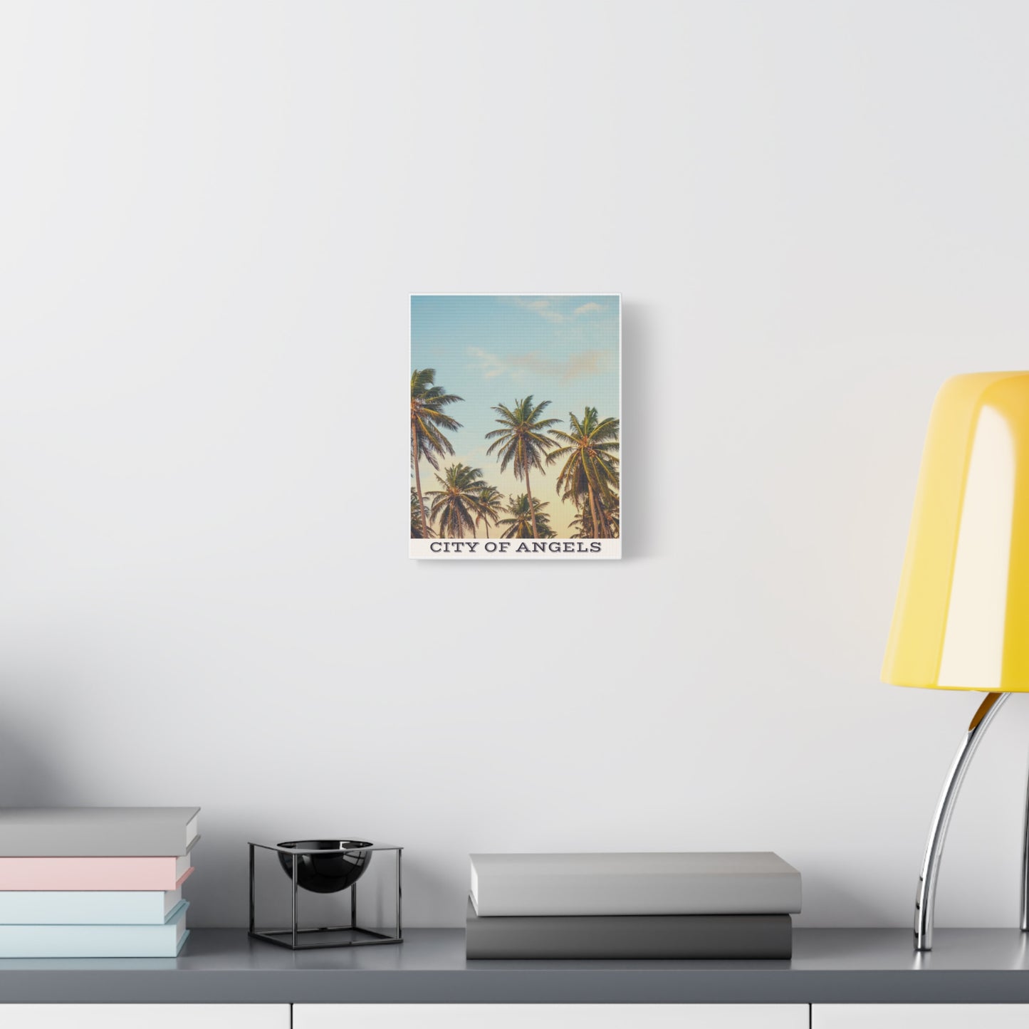 Tropical Palm Tree Canvas Print, City of Angeles Tropical Wall Art, Los Angeles Beach Decor, California Nature Photography, Home Decoration, Gift for Beach Lovers
