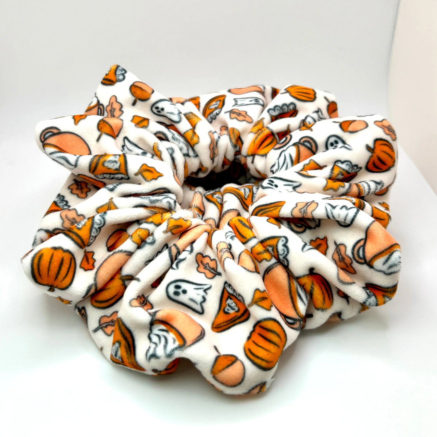 Spooky Pumpkin Spice Minky Scrunchie