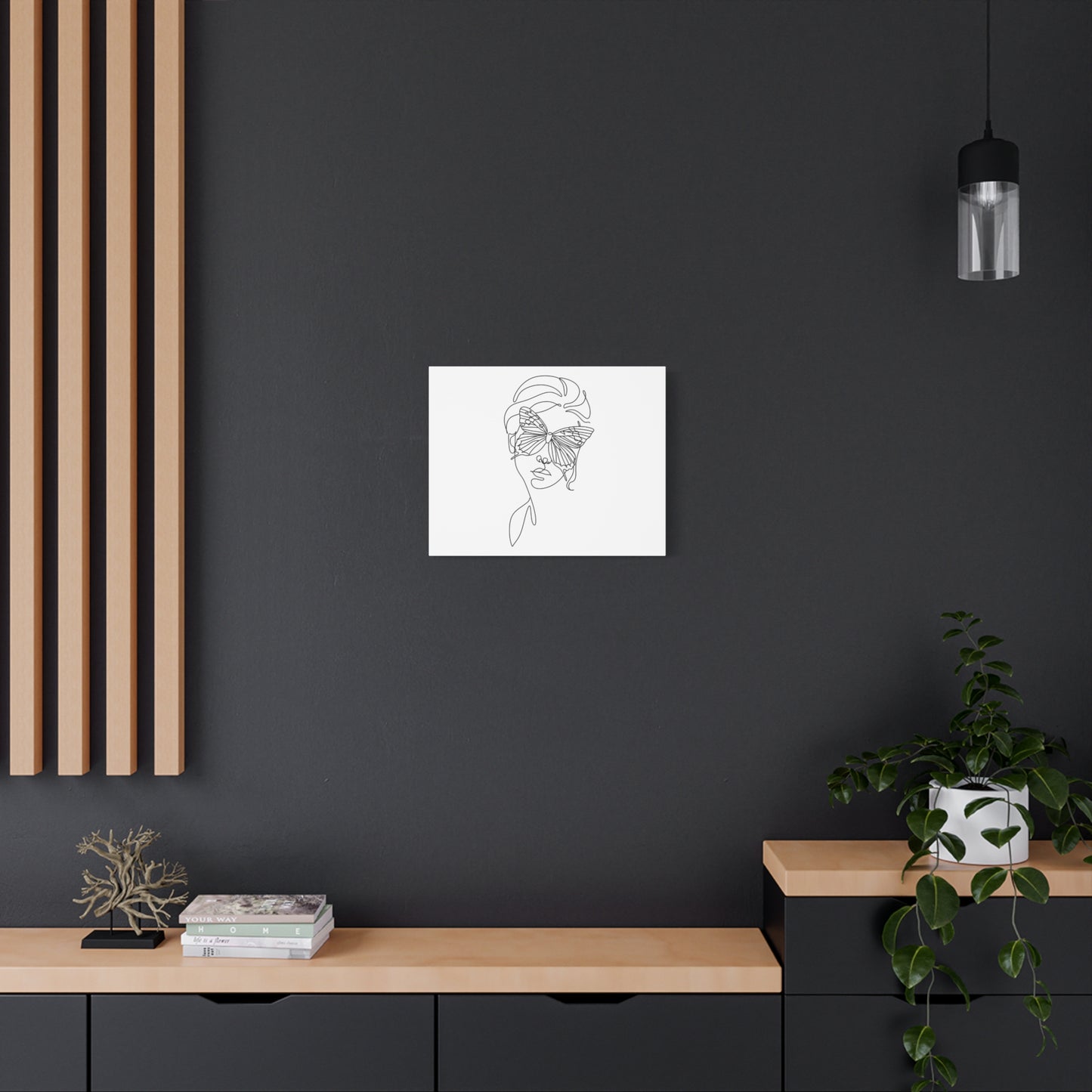 Minimalist Butterfly Canvas Art, Modern Home Decor, Gift for Nature Lovers, Wall Art for Women, Inspirational Wall Art