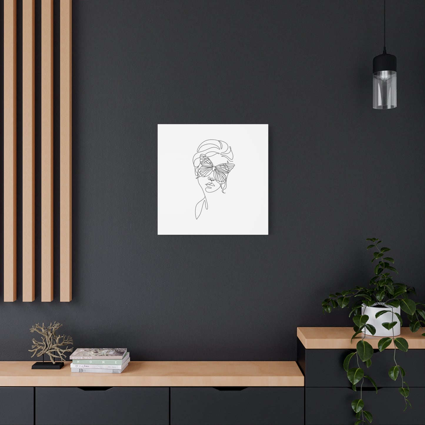 Minimalist Butterfly Canvas Art, Modern Home Decor, Gift for Nature Lovers, Wall Art for Women, Inspirational Wall Art