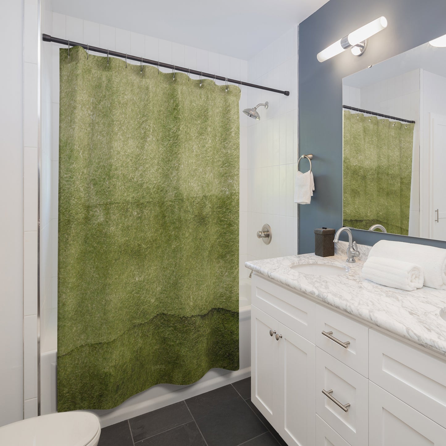 Nature-Inspired Shower Curtain, Eco-Friendly Bathroom Decor, Green Aesthetic Shower Curtain, Boho Home Addition, Gift for Nature Lovers