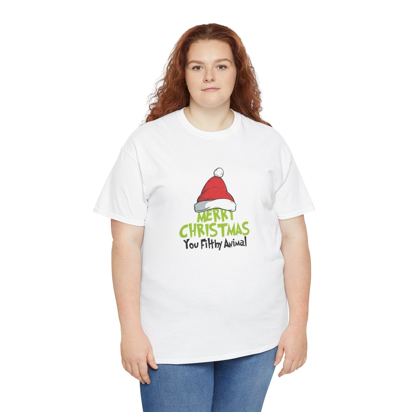 Funny Holiday Tee, Merry Christmas You Filthy Animal, Unisex Tee, Christmas Gift, Holiday Apparel, Festive Shirt, Party Wear