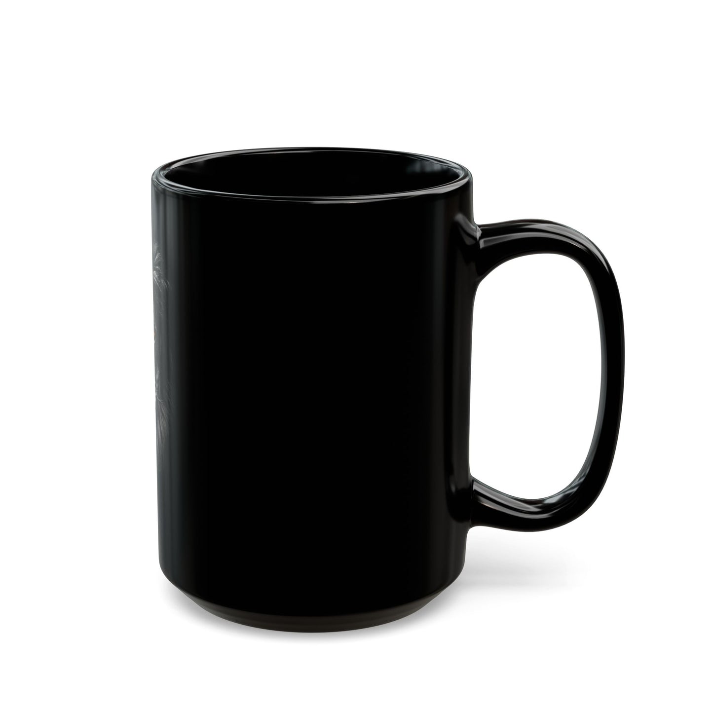 Majestic Lion Black Mug - Perfect Gift for Animal Lovers, Coffee Enthusiasts, Birthday, Housewarming, Home Decor