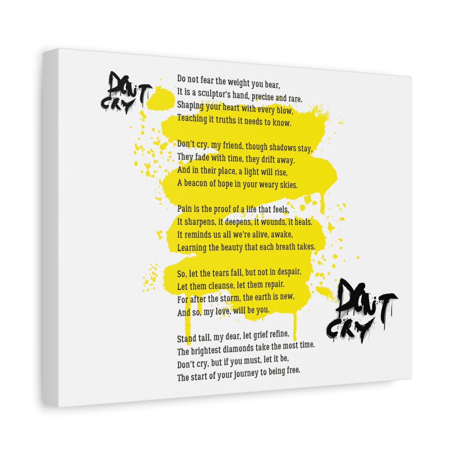 Inspirational Canvas Wall Art, Motivational Decor, Positive Quote, Home Office Wall Hanging, Unique Gift Idea, Modern Art Print
