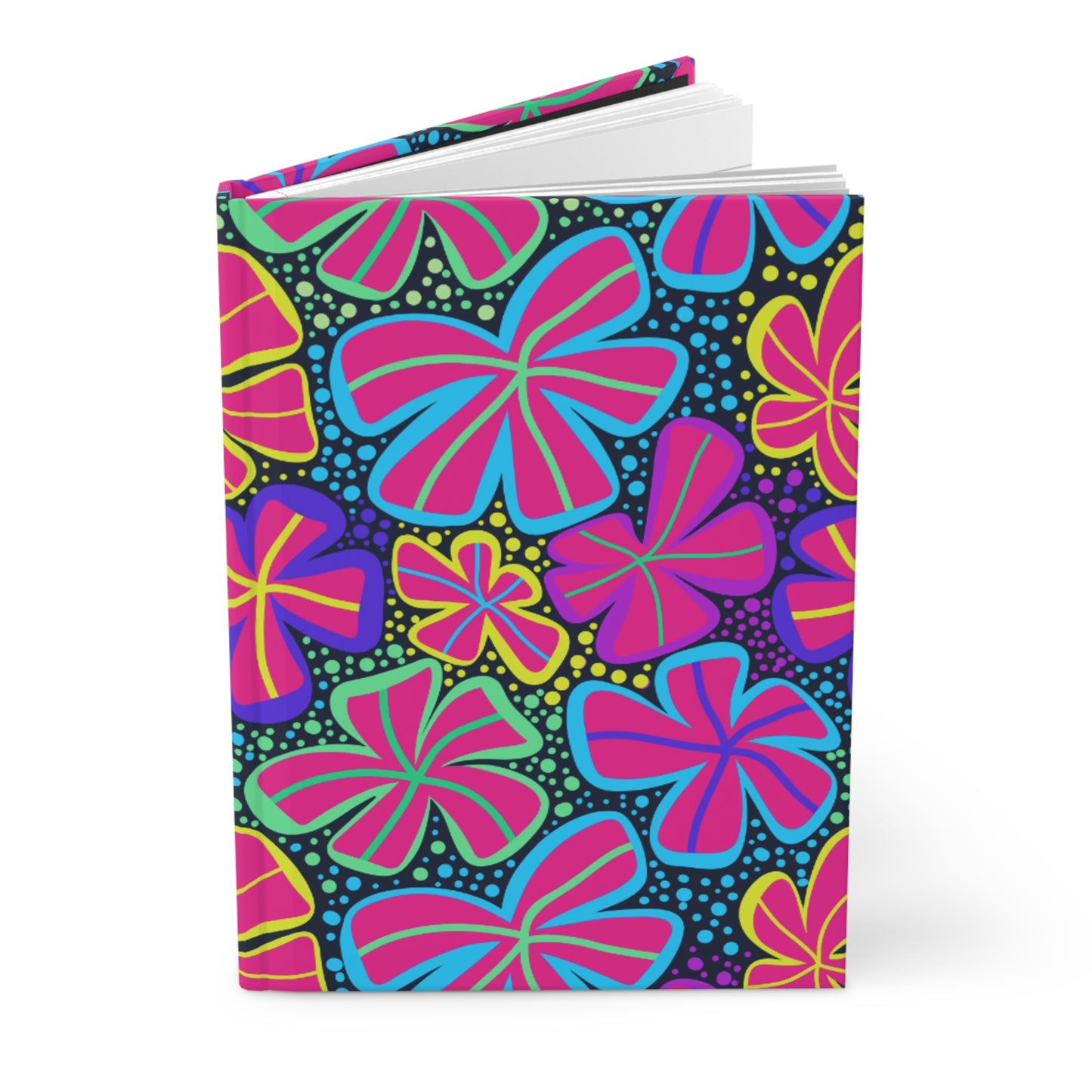 Vibrant Flower Hardcover Journal | Boho Notebook for Writers, Dreamers, Art Lovers, Gifts for Students, Creative Journaling