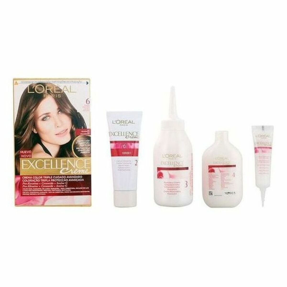 Permanent Dye L'Oreal Make Up Excellence Nº 6 Rubio Oscuro Nº 6-Rubio Oscuro 192 ml-0