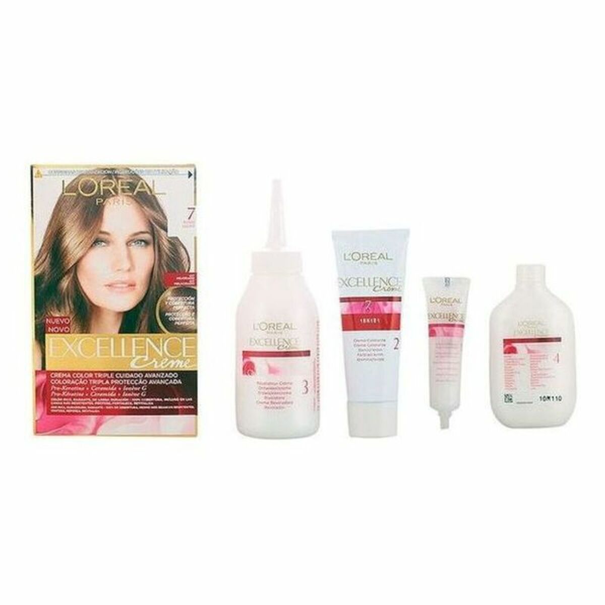 Permanent Dye L'Oreal Make Up Excellence Nº 7 Rubio Nº 7-Rubio 192 ml-0