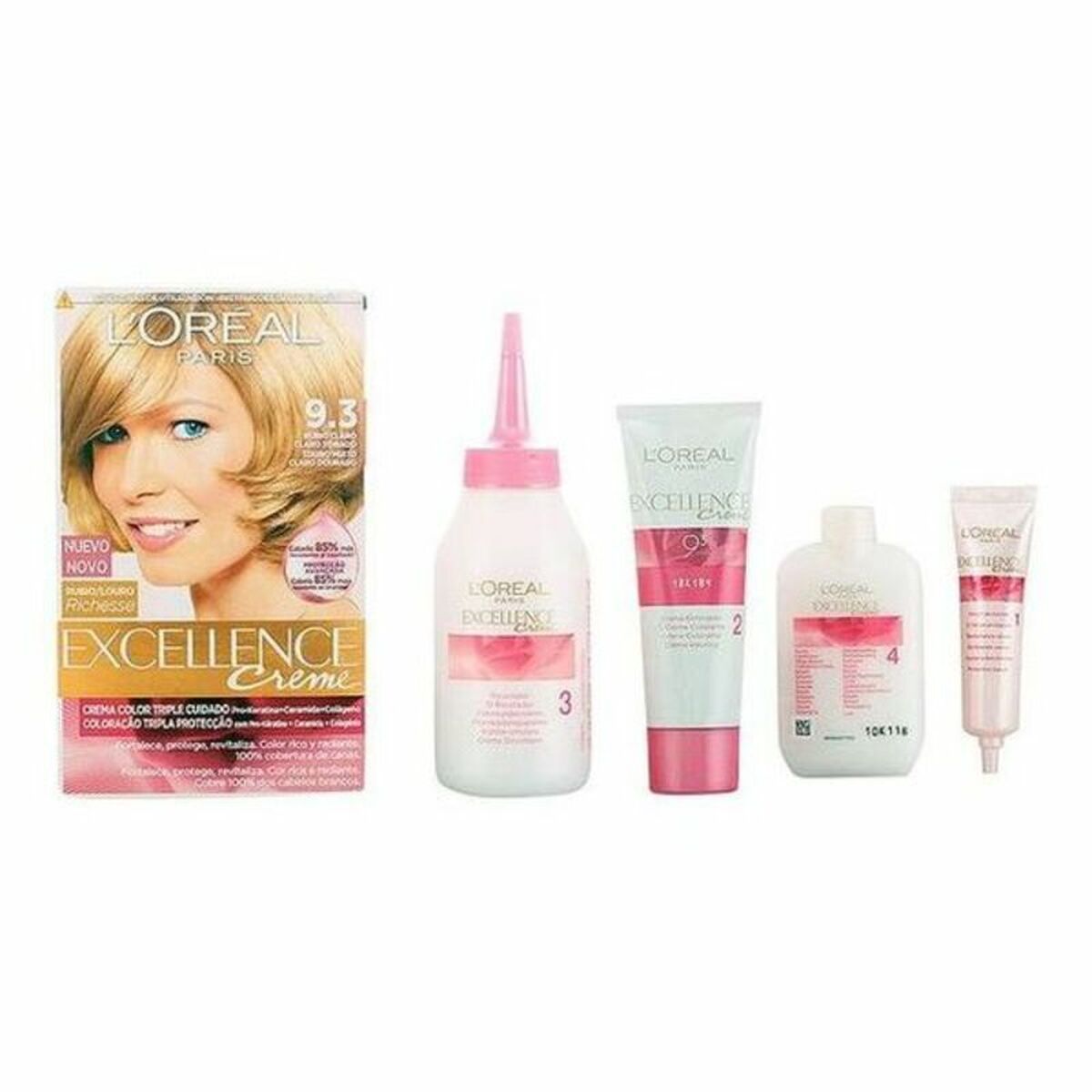 Permanent Dye L'Oreal Make Up Excellence Light Golden Blonde Nº 9,3-Rubio Claro Claro Dorado 192 ml-0