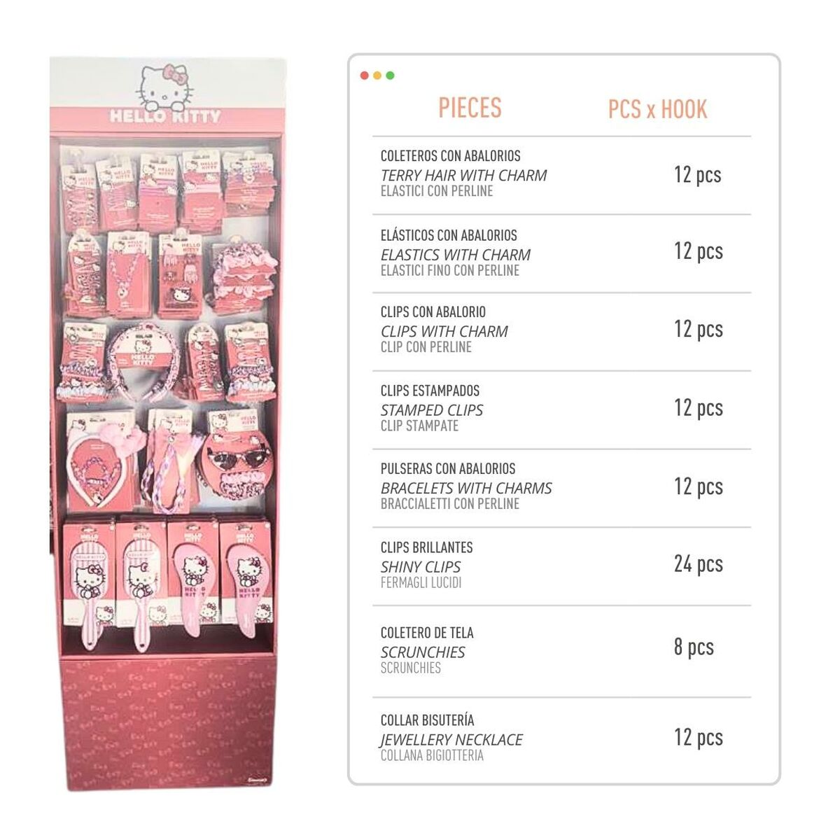 Hair Clips Hello Kitty Pink-5