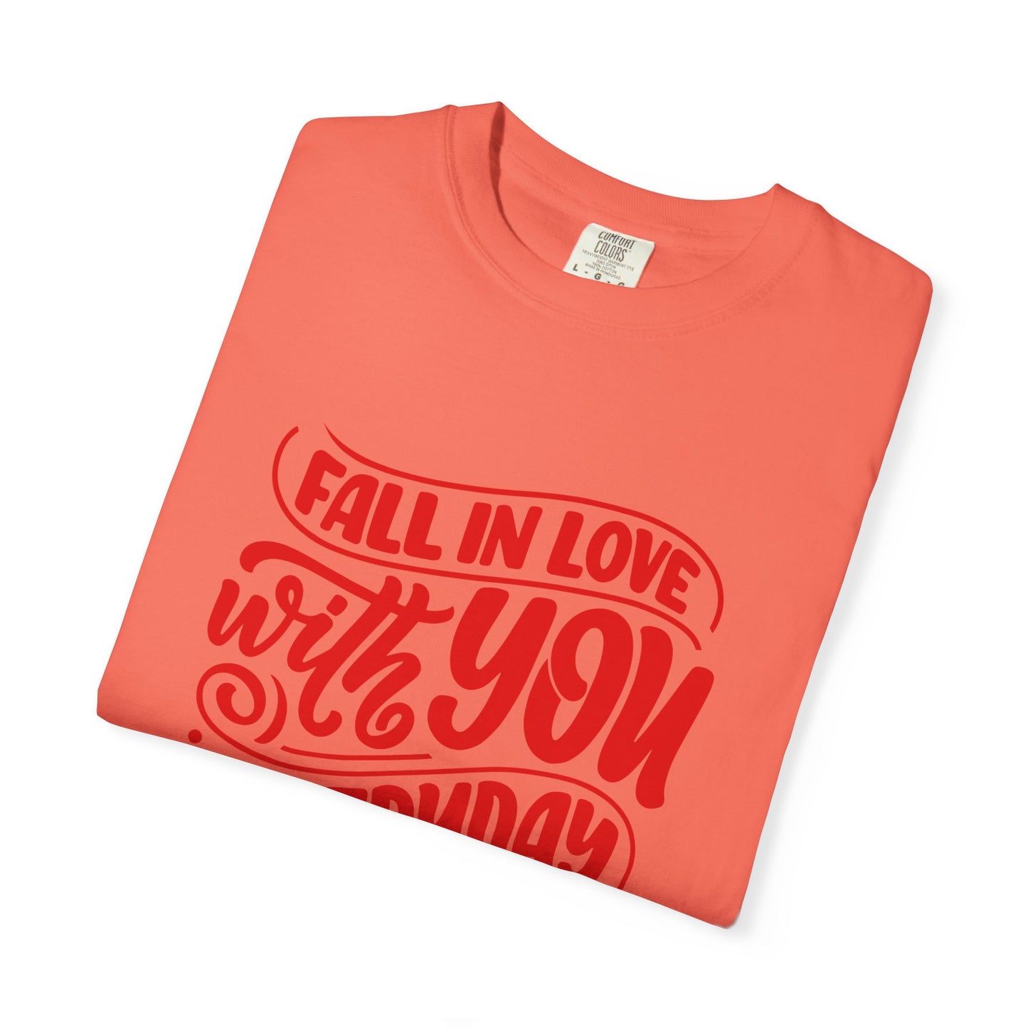 Fall in Love with YOU Quote T-shirt for Couples, Valentine's Day, Gifts for Him/Her, Casual Everyday Wear, Comfortable Unisex Tee