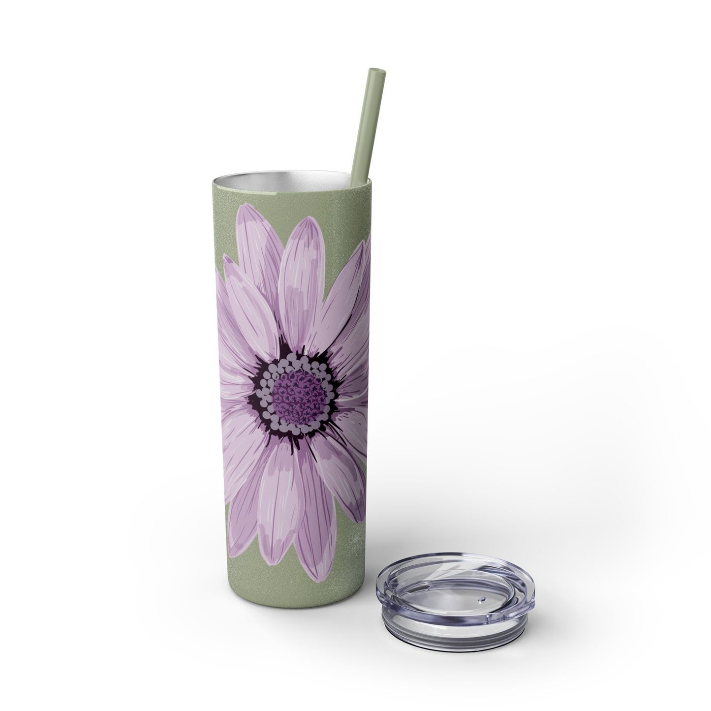 Floral Skinny Tumbler, 20oz - Stylish Drinkware for Home, Office, Gifts, Party Favors, Spring Decor