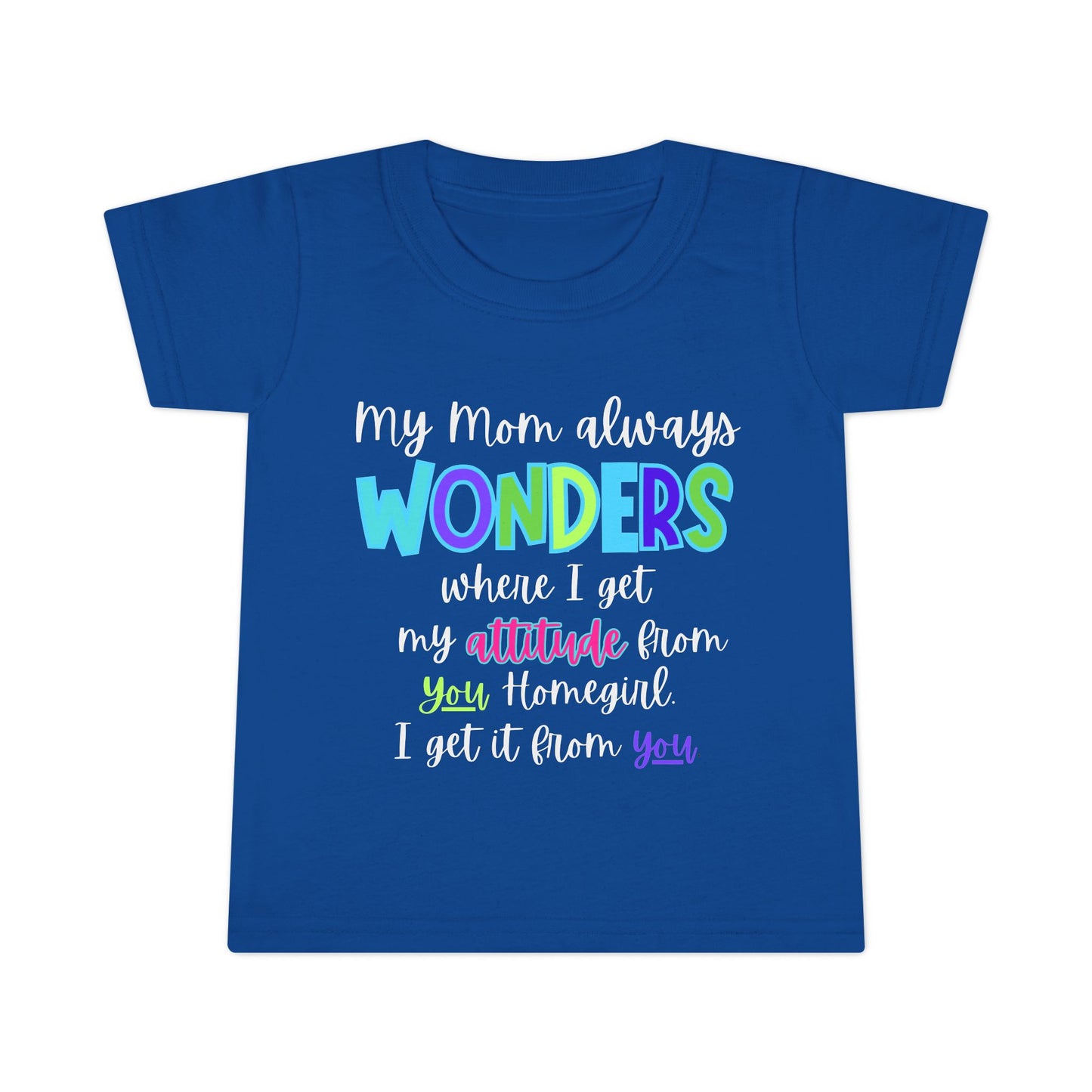 Toddler T-Shirt - My Mom Always Wonders, Cute Kids Tee, Birthday Gift, Baby Shower Gift, Fun Attitude Shirt
