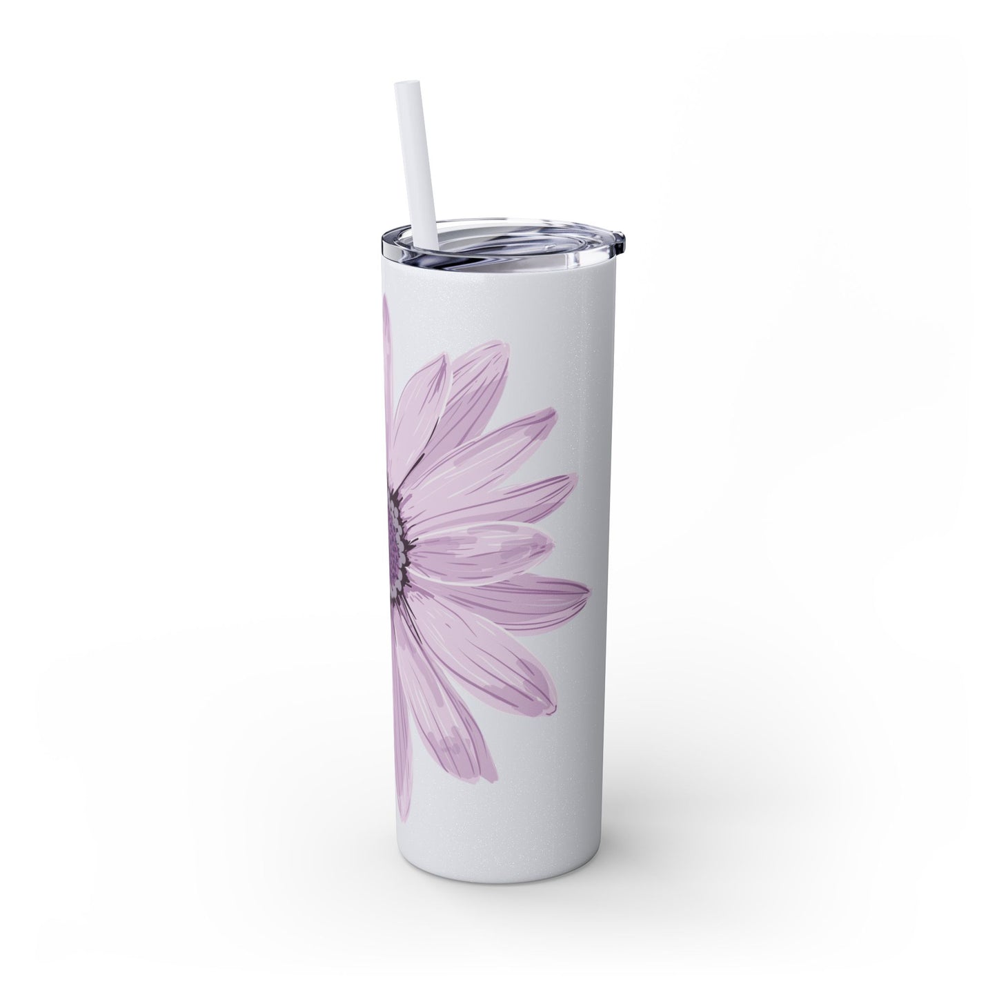 Floral Skinny Tumbler, 20oz - Stylish Drinkware for Home, Office, Gifts, Party Favors, Spring Decor