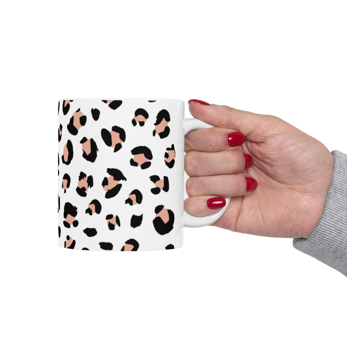 Leopard Print Ceramic Mug - Trendy Coffee Cup, Animal Print Gift, Home Decor, Kitchenware, Perfect for Birthdays, Holidays