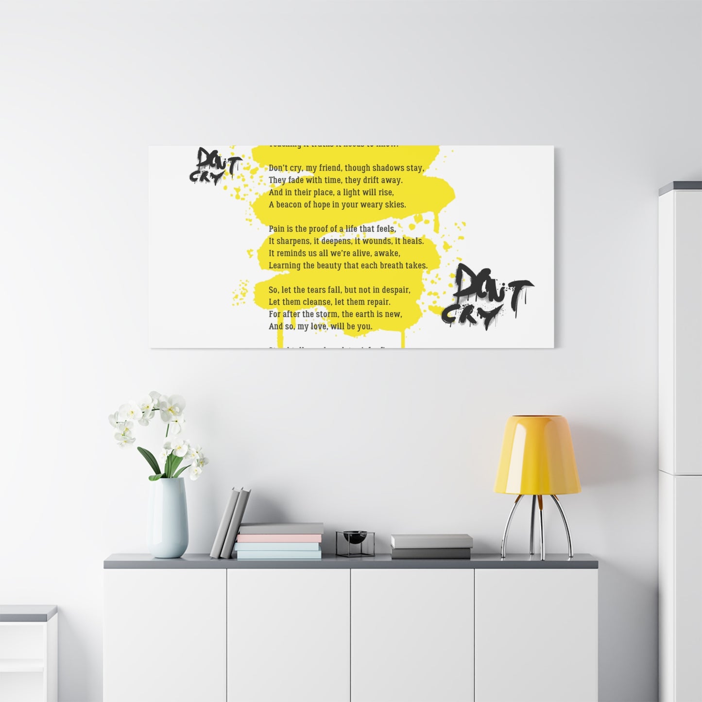 Inspirational Canvas Wall Art, Motivational Decor, Positive Quote, Home Office Wall Hanging, Unique Gift Idea, Modern Art Print