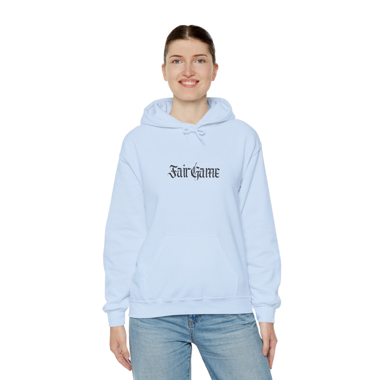 Fair Game Unisex Heavy Blend Hoodie, Cozy Sweatshirt, Casual Lounge Wear, Gift for Gamers, Comfortable Street Style