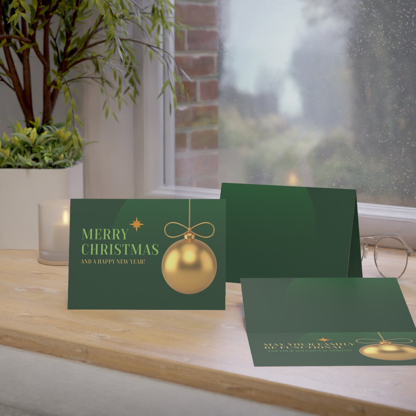 Merry Christmas Greeting Cards, Elegant Holiday Cards, Festive New Year Cards, Seasonal Greeting Cards, Christmas Celebration Cards